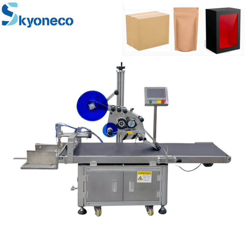 Automatic flat surface labeling machine